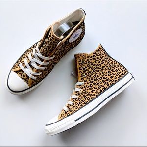Converse CTAS Hi Yellow/Black/Egret Leopard